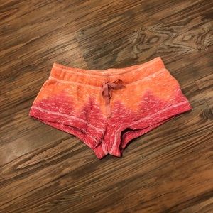Bright tyedye cotton drawstring shorts